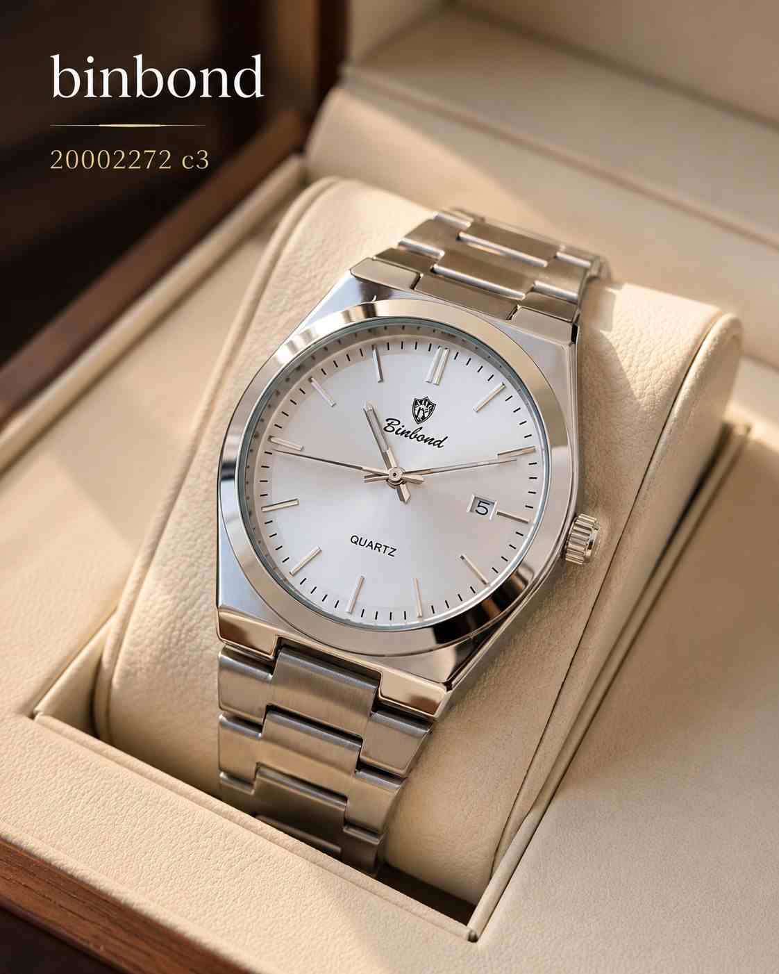 ساعت مردانه فلزی مارک binbond 20002272 - تصویر 3