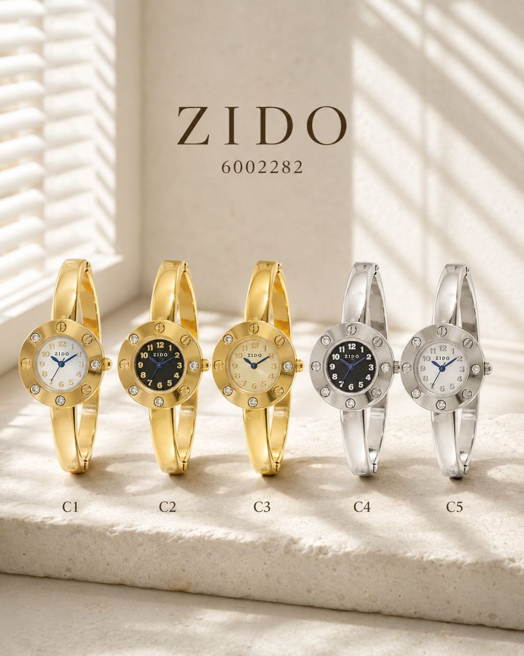ساعت زنانه النگویی مارک زیدو zido 6002282