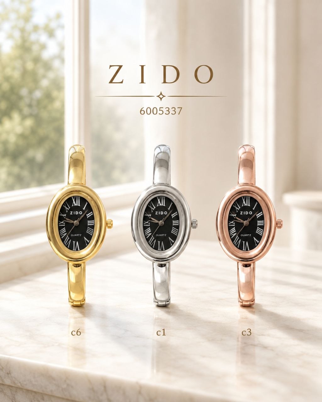 ساعت زنانه النگویی مارک زیدو zido 6005337 - تصویر 4