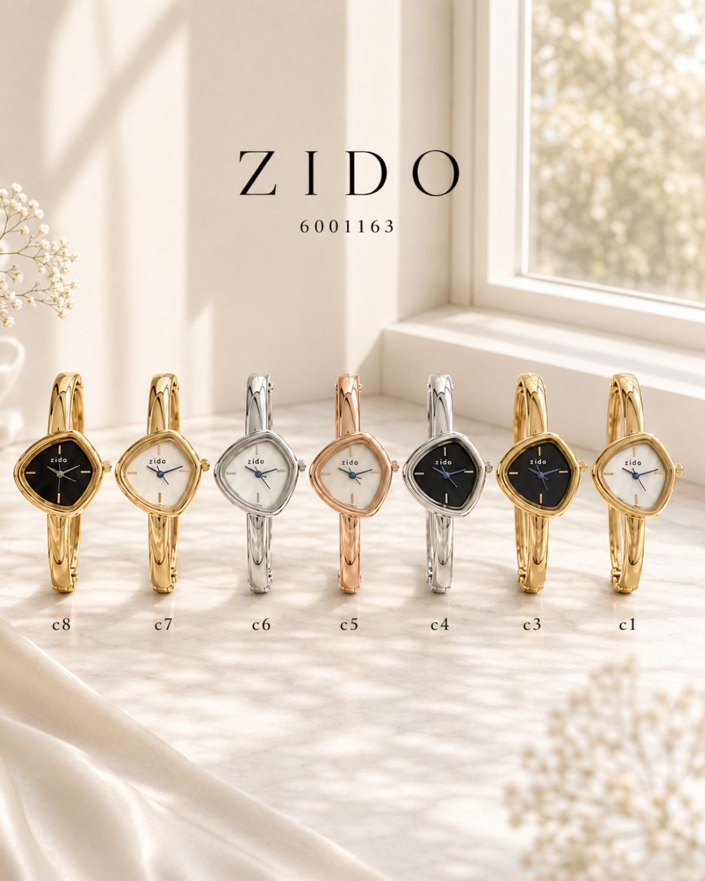 ساعت زنانه النگویی مارک زیدو zido 6001163 - تصویر 8